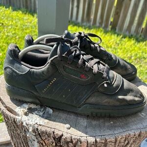 adidas Yeezy Powerphase Calabasas Black CG6420 Men's Sz 9.5 Damage beat